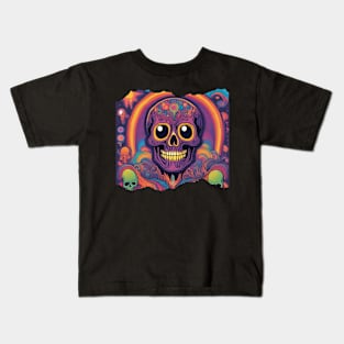 Psychedelic skulls Kids T-Shirt